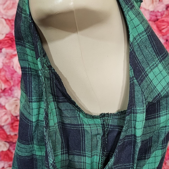 PLAID GREEN TOP ( SM)#18 - Picture 3 of 5
